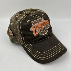Kentucky Bourbon Trail Cap Realtree Camo Hat Mens Strap Hook & Loop w/ 2 Pins